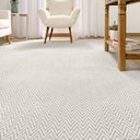 Ver imagem 3 de Tapete Sala 200x300 Grande 100% Algodão Antiderrapante Geométrico Natural Cinza