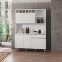 Ver imagem 4 de Armário para Cozinha Ambiente Kit Alice Branco Brilho - Ajl