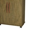 Ver imagem 3 de Cômoda 4 Gavetas e Porta Pés Rodízios Bali – Amendoa Wood – Móveis Primus