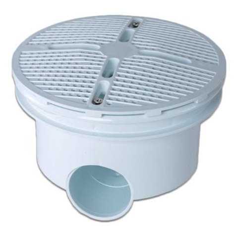 Dreno De Fundo Branco Grande Para Piscina De Vinil E Alvenaria Abs - Brustec