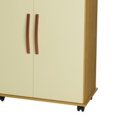 Cômoda 4 Gavetas e Porta Pés Rodízios Bali – Mel com Pérola – Móveis Primus - 3