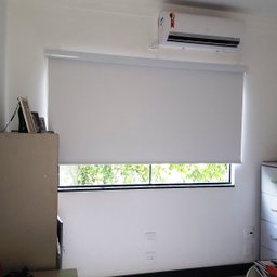 Persiana Cortina Rolo Blackout Branco com Bandô 1,90m X 1,80m - Sala Escritório Quarto - Blecaute - 6