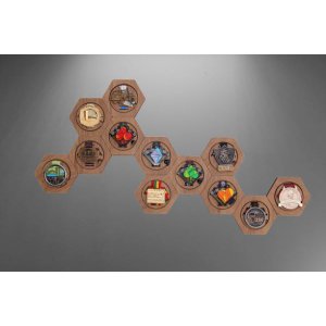 Porta Medalhas Sextavado - Kit com 12