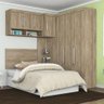 Jogo Quarto Modulado Solteiro Módena CP13 Demóbile Nogal Touch - 1