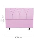 Ver imagem 2 de Cabeceira Estofada Solteiro 90CM Jade Suede Rosa - D A DECOR D&A Decor