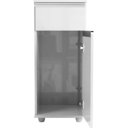 Armário Suporte Balcão com Gaveta para Bebedouro de Cozinha Branco:preto - 5