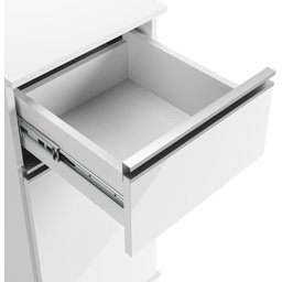 Armário Suporte Balcão com Gaveta para Bebedouro de Cozinha Branco:preto - 4