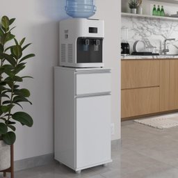 Armário Suporte Balcão com Gaveta para Bebedouro de Cozinha Branco:preto - 1