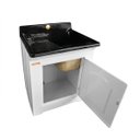 Ver imagem 3 de Gabinete Tanque de Lavanderia 50 Litros Espaço Torneira Branco/Preto 021
