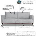 Ver imagem 3 de Sofa Aya 3 Lugares para Sala de Estar 220cm Boucle 3302 Ezz