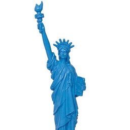 Miniatura Estátua da Liberdade Azul em Resina - 29x8 cm - 2