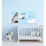 Kit Quadro Decorativo Infantil com Moldura Tubarão Baby Shark - 2