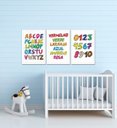 Ver imagem 3 de Kit Quadro Decorativo Infantil com Moldura Abc Cores e Número