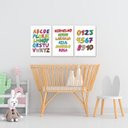 Ver imagem 2 de Kit Quadro Decorativo Infantil com Moldura Abc Cores e Número