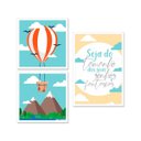Ver imagem 1 de Kit Quadro Decorativo Infantil com Moldura Balão Sonhos