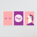 Ver imagem 3 de Kit Quadro Decorativo Infantil com Moldura Unicórnio Mágico