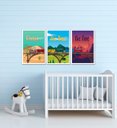 Ver imagem 2 de Kit Quadro Decorativo Infantil com Moldura Trenzinho Piui