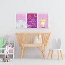 Ver imagem 2 de Kit Quadro Decorativo Infantil com Moldura Sonhe Alto Pequena Astronauta