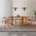Ver imagem 1 de Mesa de Jantar Soláris 220cm Madeira Tampo Laminado Orgânico Milano / Imbuia Nat.