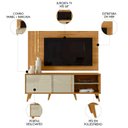 Ver imagem 3 de Estante Painel para Tv 60 Pol 160cm Orla Z10 Cumaru/opala - Mpozenato