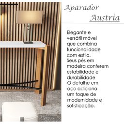Aparador Decorativo Hall de Entrada Pés de Madeira Tampo Mdf Branco - 2