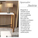 Ver imagem 2 de Aparador Decorativo Hall de Entrada Pés de Madeira Tampo Mdf Branco