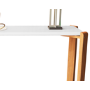 Ver imagem 4 de Aparador Decorativo Hall de Entrada Pés de Madeira Tampo Mdf Branco