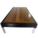 Ver imagem 5 de 8 Cadeiras Cannes e Mesa Retangular com Tampo de Madeira e Alumínio para Área, Cozinha, Edícula Tram