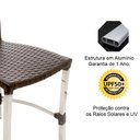 Ver imagem 4 de 8 Cadeiras Cannes e Mesa Retangular com Tampo de Madeira e Alumínio para Área, Cozinha, Edícula Tram