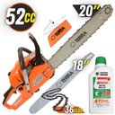 Ver imagem 7 de Motosserra Terra Mt520 C/ Sabres 20” e 18” + Óleo Stihl 2t