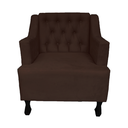 Ver imagem 1 de Poltrona Estofada Para Recepção Consultório Genesis Suede Marrom LM DECOR