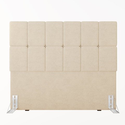 Cabeceira Casal 140cm Bouclê Estofada Design Moderno para Quarto Linea