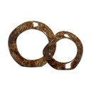 Ver imagem 1 de Dupla de Esculturas de Mesa de Cerâmica Marrom Petra Anel