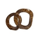 Ver imagem 5 de Dupla de Esculturas de Mesa de Cerâmica Marrom Petra Anel