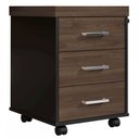 Ver imagem 3 de Escritório Completo 3 Gavetas Charuto/Preto - Artany Móveis