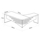 Ver imagem 5 de Escritório Completo 3 Gavetas Charuto/Preto - Artany Móveis