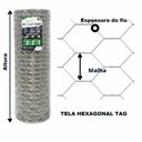 Ver imagem 6 de TELA HEXAGONAL TAG MALHA 3" FIO BWG 16 (1,65mm) RL 25X0,8m