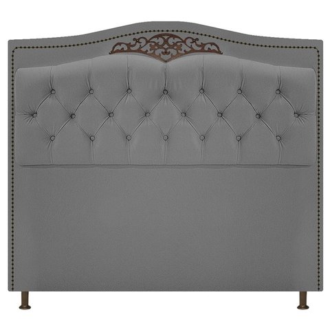 Cabeceira Imperio 100 cm Suede Cinza