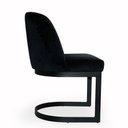 Ver imagem 4 de Cadeira Luna para Sala de Jantar Courino Preto - Sallar Home
