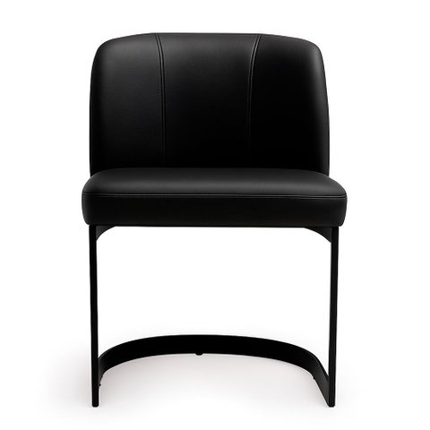 Cadeira Luna para Sala de Jantar Courino Preto - Sallar Home