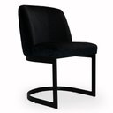 Ver imagem 2 de Cadeira Luna para Sala de Jantar Courino Preto - Sallar Home