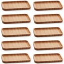Ver imagem 1 de 10 Bandejas Bambu Lyor Retangular Petisqueiras Multiuso Hire 20x10cm para Restaurante