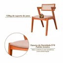 Ver imagem 6 de Kit 8 Cadeiras Madeira Maciça Rattan de Fibra 100% Estofada Verona Espresso Móveis