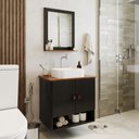 Ver imagem 2 de Conjunto de Banheiro com Gabinete 2 Portas, Cuba e 1 Espelheira Deli