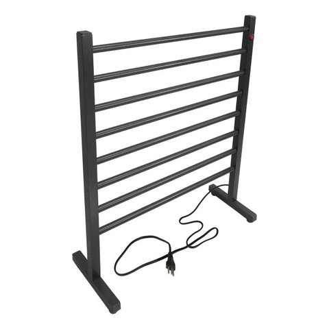 Aquecedor de Toalhas Toalheiro Elétrico 8 Barras Portátil:Preto