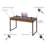 Mesa Escritório Office Estilo Industrial 1,35m C/ 2 Gavetas - 4