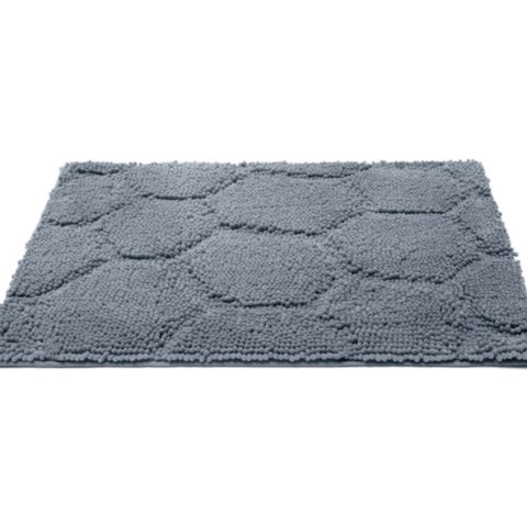 Tapete Banheiro 50x70cm Microfibra Antiderrapante Grafique Chumbo