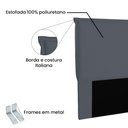 Ver imagem 4 de Cabeceira King 1,95m Veneza Suede - Pallazio - Cinza