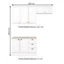 Ver imagem 4 de Cozinha Compacta Americana 6 Portas 3 Gavetas 100% Mdf Branco/calcare - Henn