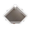 Ver imagem 3 de Balcão de Canto Oblíquo Planejado sem Tampo Arizona CabeCasa MadeiraOriginals Cinza/Branco